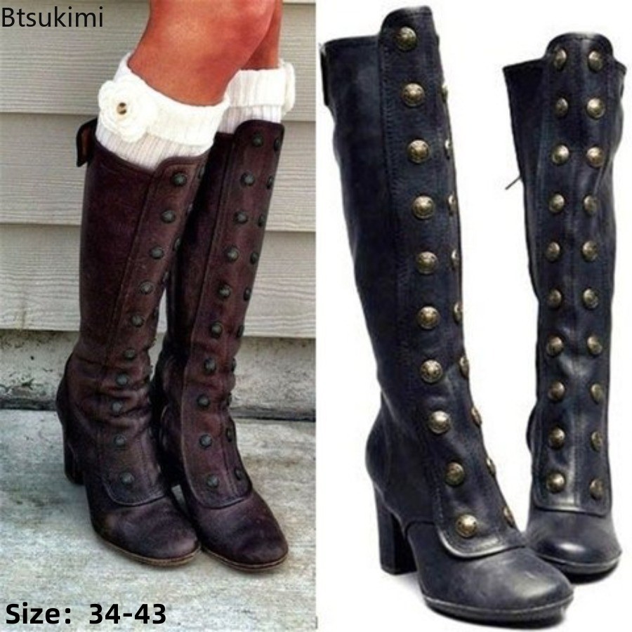 Women'S Fashion Knee High Boots - Giày bốt nữ cao đến đầu