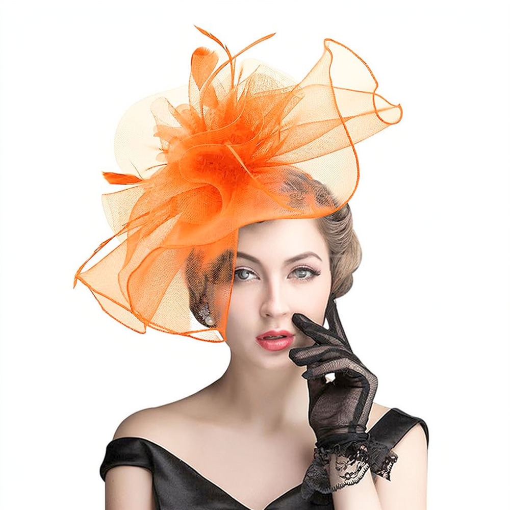 Retro Mesh Feather Fascinator  - đánh giá và giá Women'S Fashion Kentucky Derby
