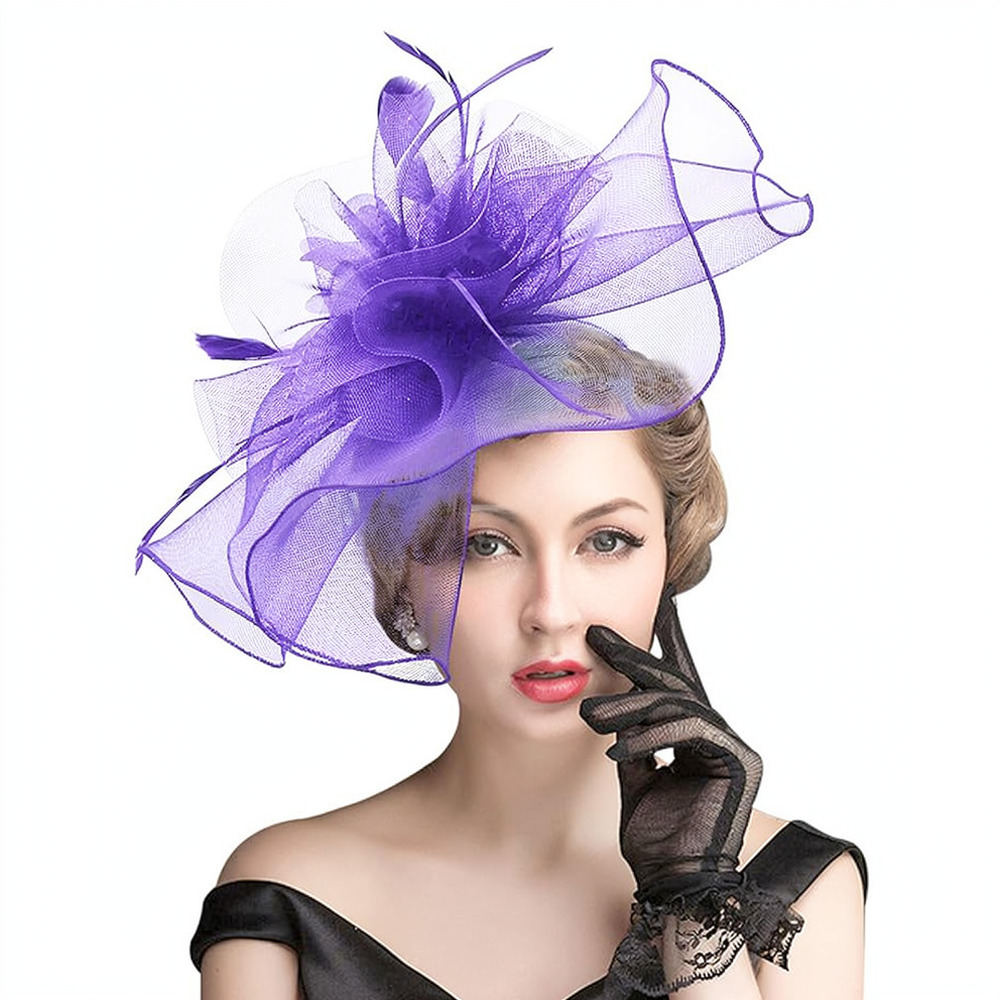 Retro Mesh Feather Fascinator  - đánh giá và giá Women'S Fashion Kentucky Derby