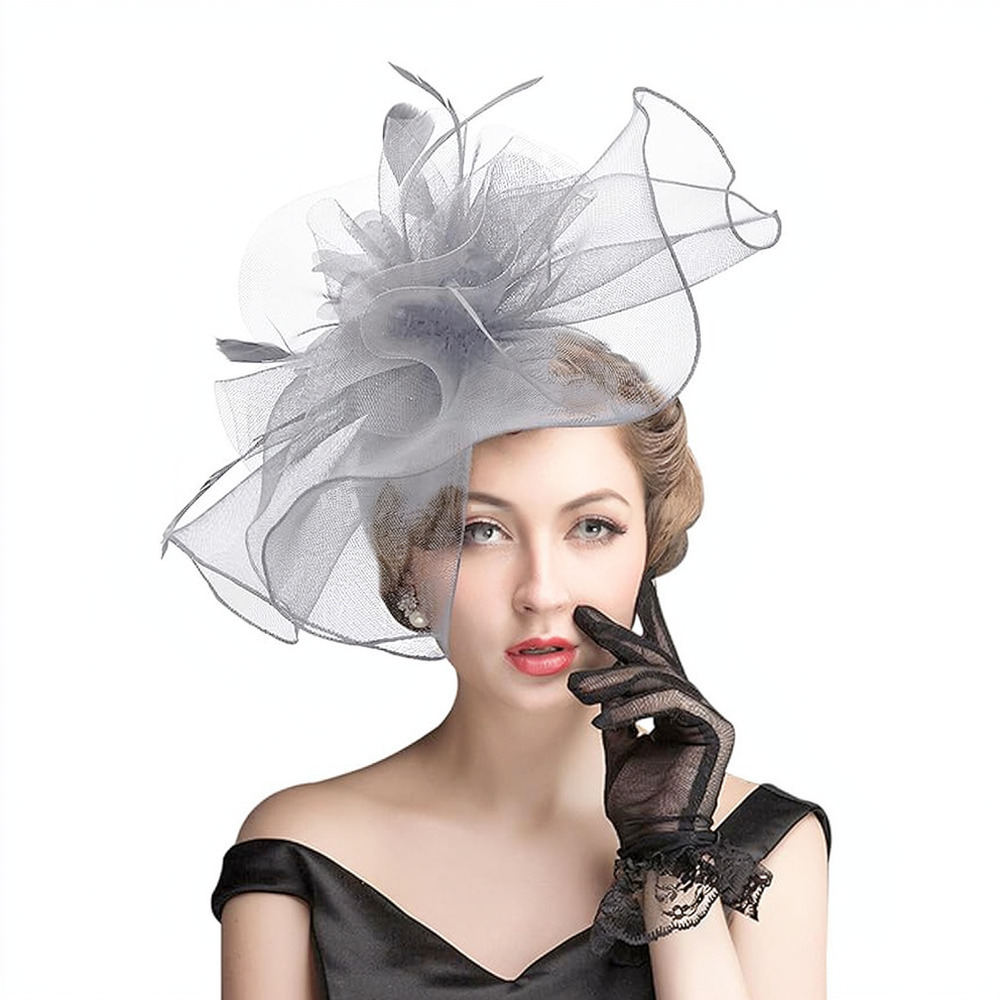 Retro Mesh Feather Fascinator  - đánh giá và giá Women'S Fashion Kentucky Derby