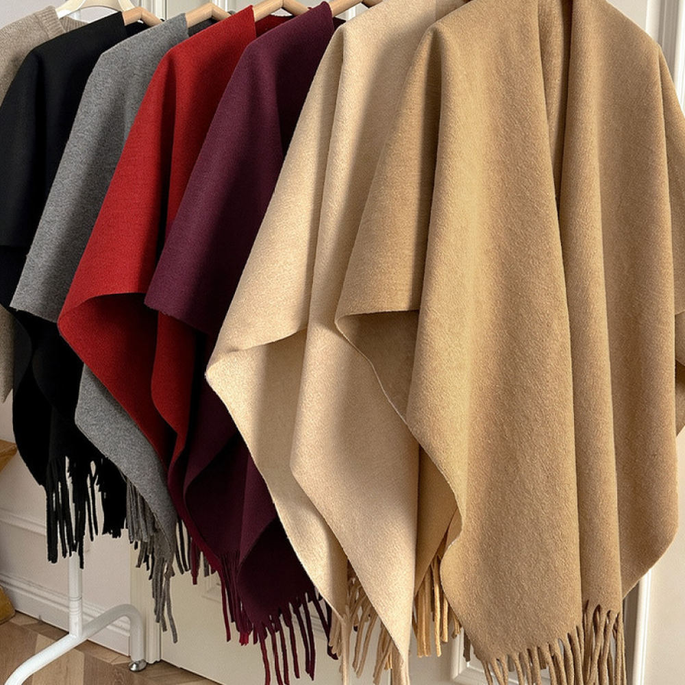 Thickened Woolen Cape Shawl Wo - đánh giá và giá Women Fashion Photoshoot