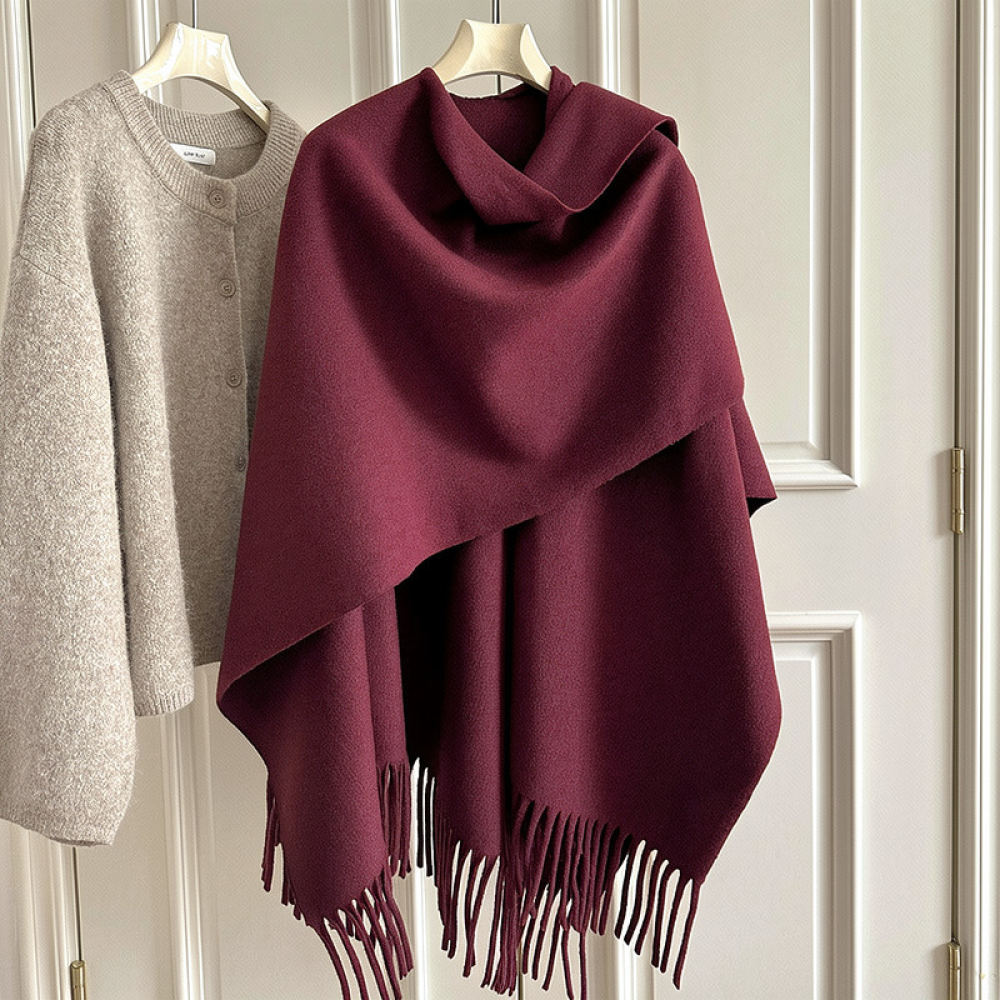 Thickened Woolen Cape Shawl Wo - đánh giá và giá Women Fashion Photoshoot