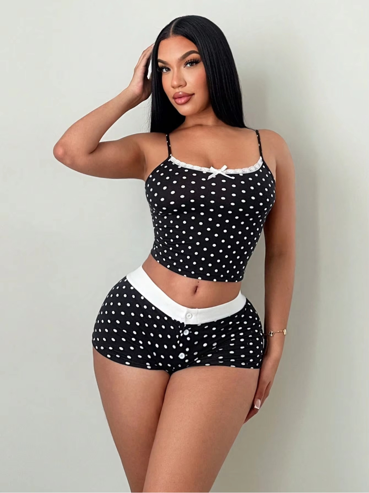 American Fashion Polka Dot Pri - đánh giá và giá Women'S Fashion Vest Tops